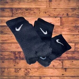 Nike Black Cotton Crew Socks